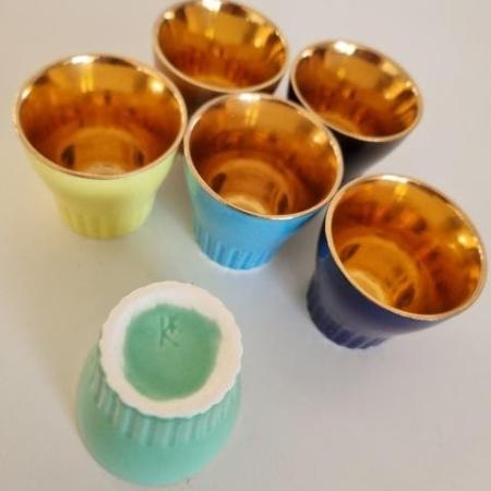 Feles Pohar Készlet 6 Db Belül Arany
