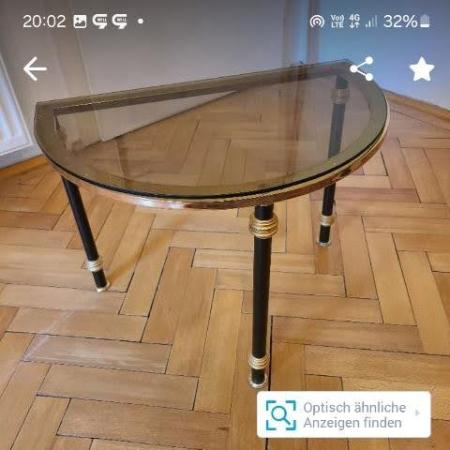 félkör asztal Fekete lábbal