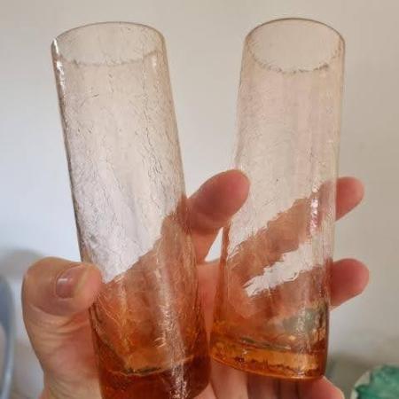 Karcagi fátyolüveg poharak rózsaszín