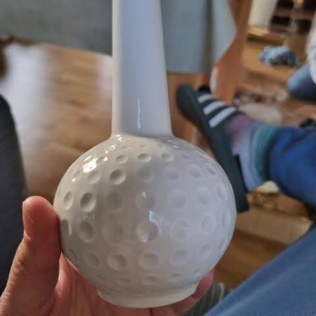Fehér Golflabda Váza Porcelán