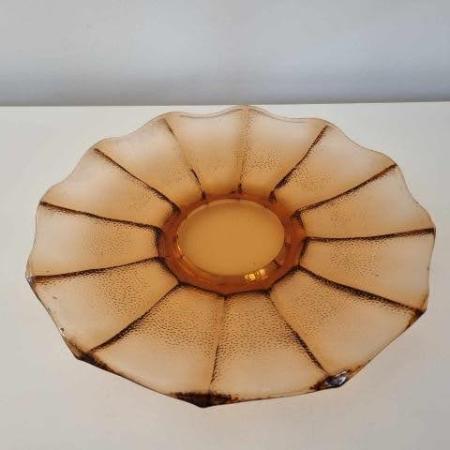 borostyán art deco tál